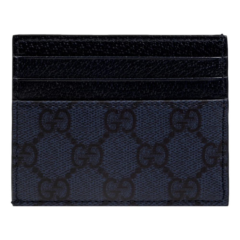 Gucci Ophidia GG Canvas Leather Navy Card Case